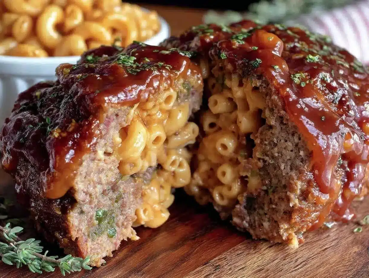 smoked mac and cheese stuffed meatloaf preparation steps