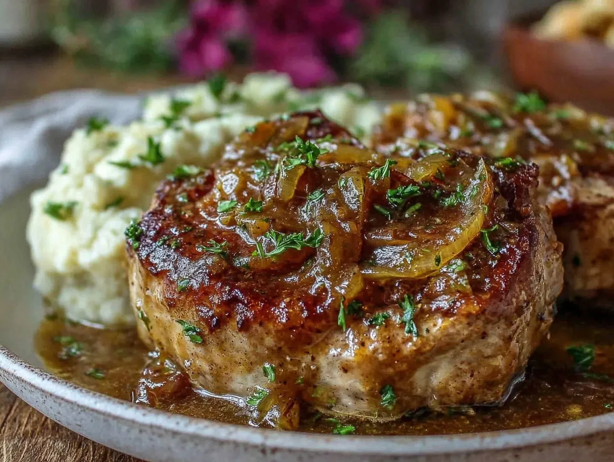 smothered pork chops recipe preparation steps