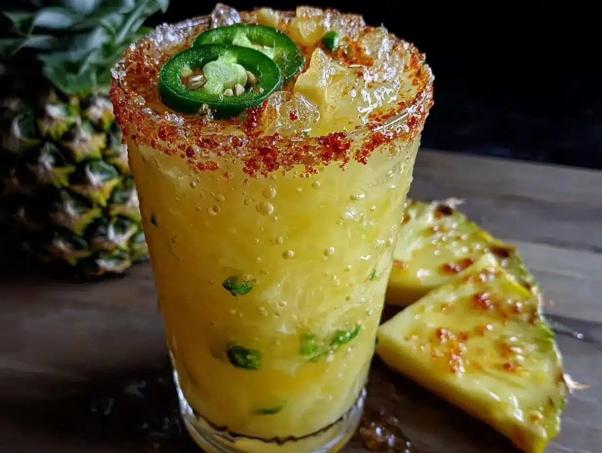 spicy jalapeño pineapple mocktail margarita preparation steps
