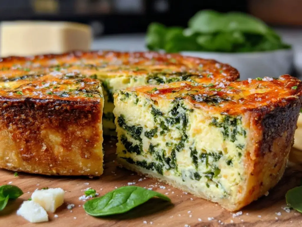 spinach and gruyere quiche - featured image