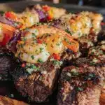 steak and shrimp kabobs - featured image