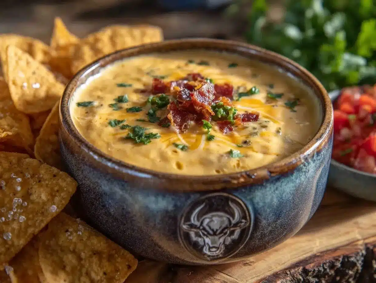Tex-Mex queso dip preparation steps