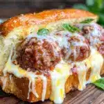 ultimate cheesy meatball sub - featured image