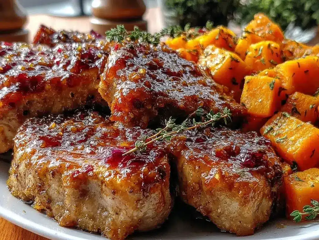 apple butter pork chops - featured image