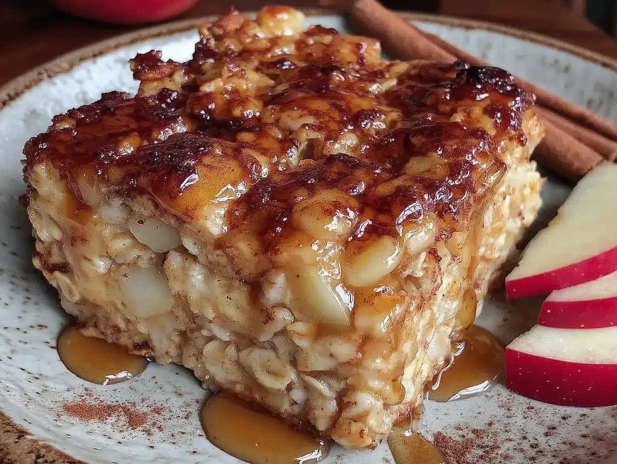 baked oatmeal with apple and cinnamon preparation steps