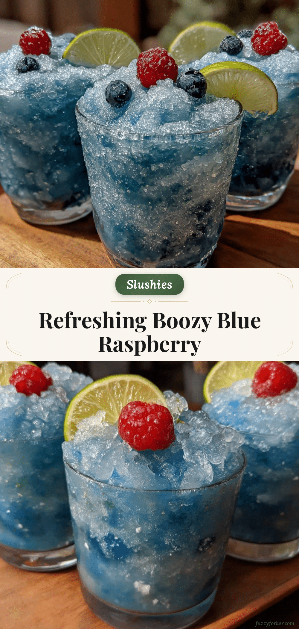 boozy blue raspberry slushies recipe