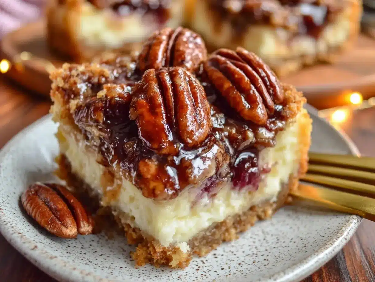 bourbon pecan pie cheesecake preparation steps