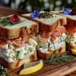 bridal shower finger sandwich platter - featured image