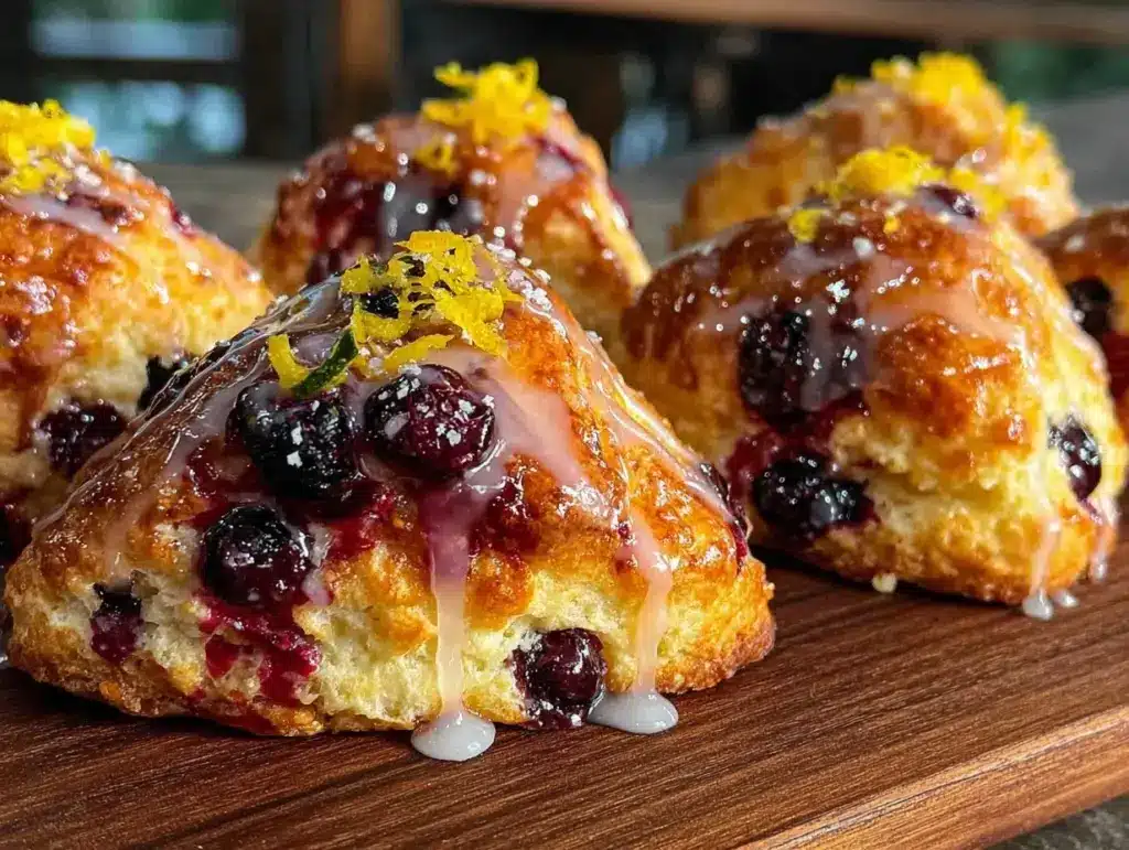 bridal shower lemon blueberry scones - featured image