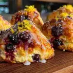 bridal shower lemon blueberry scones - featured image