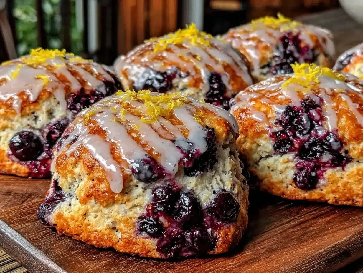 bridal shower lemon blueberry scones preparation steps