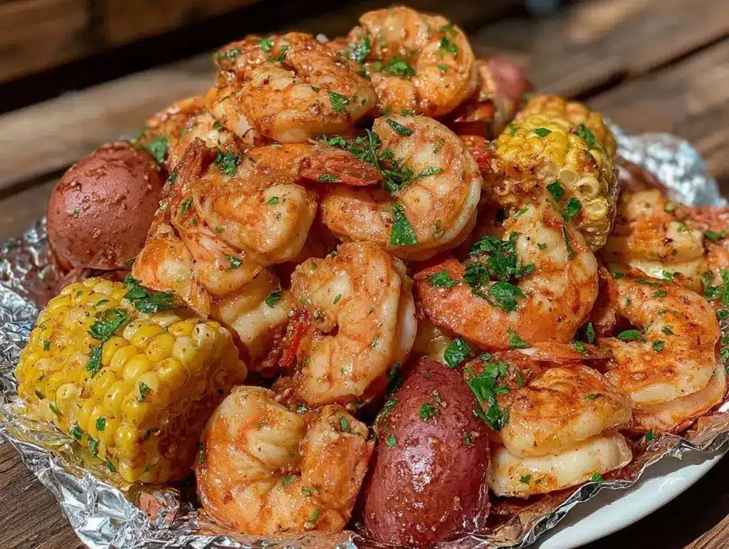 cajun shrimp boil foil packets - featured image