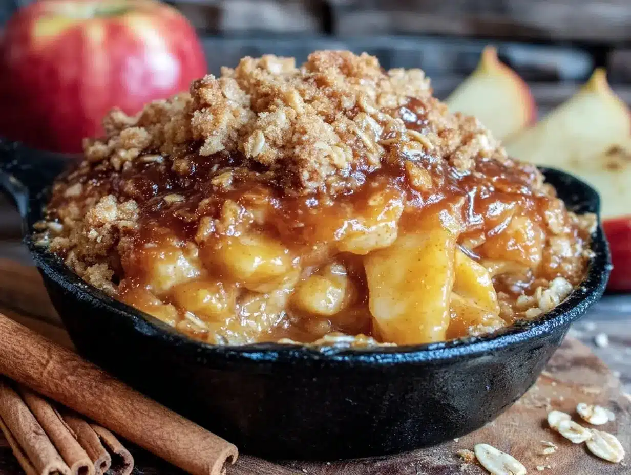 cast iron apple crisp preparation steps