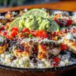 chicken burrito bowl rice skillet - featured image