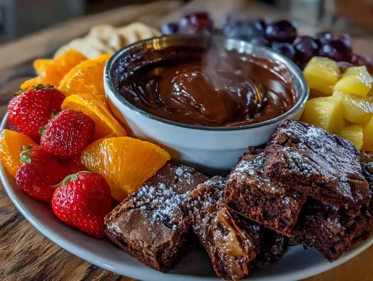 chocolate fondue pot preparation steps