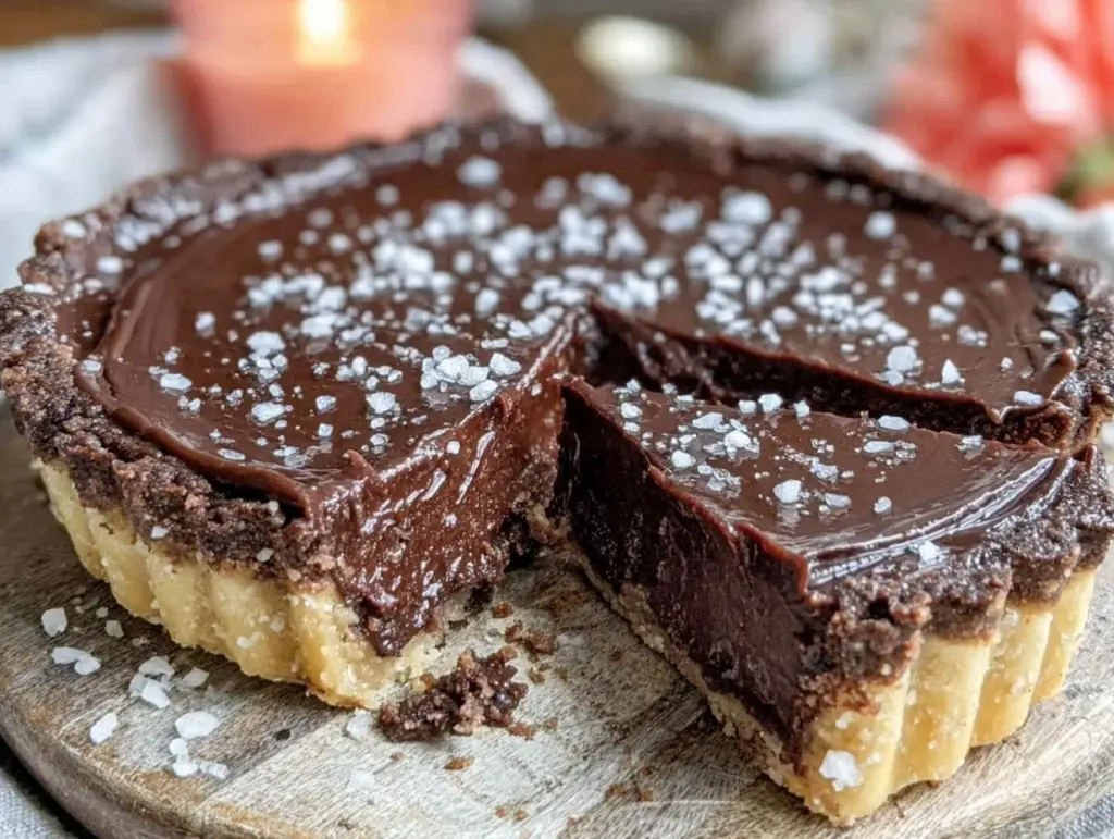 chocolate ganache tart - featured image