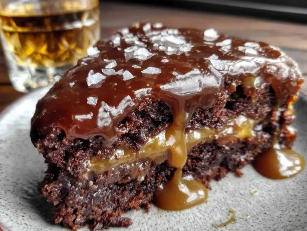 chocolate whiskey cake - featured image