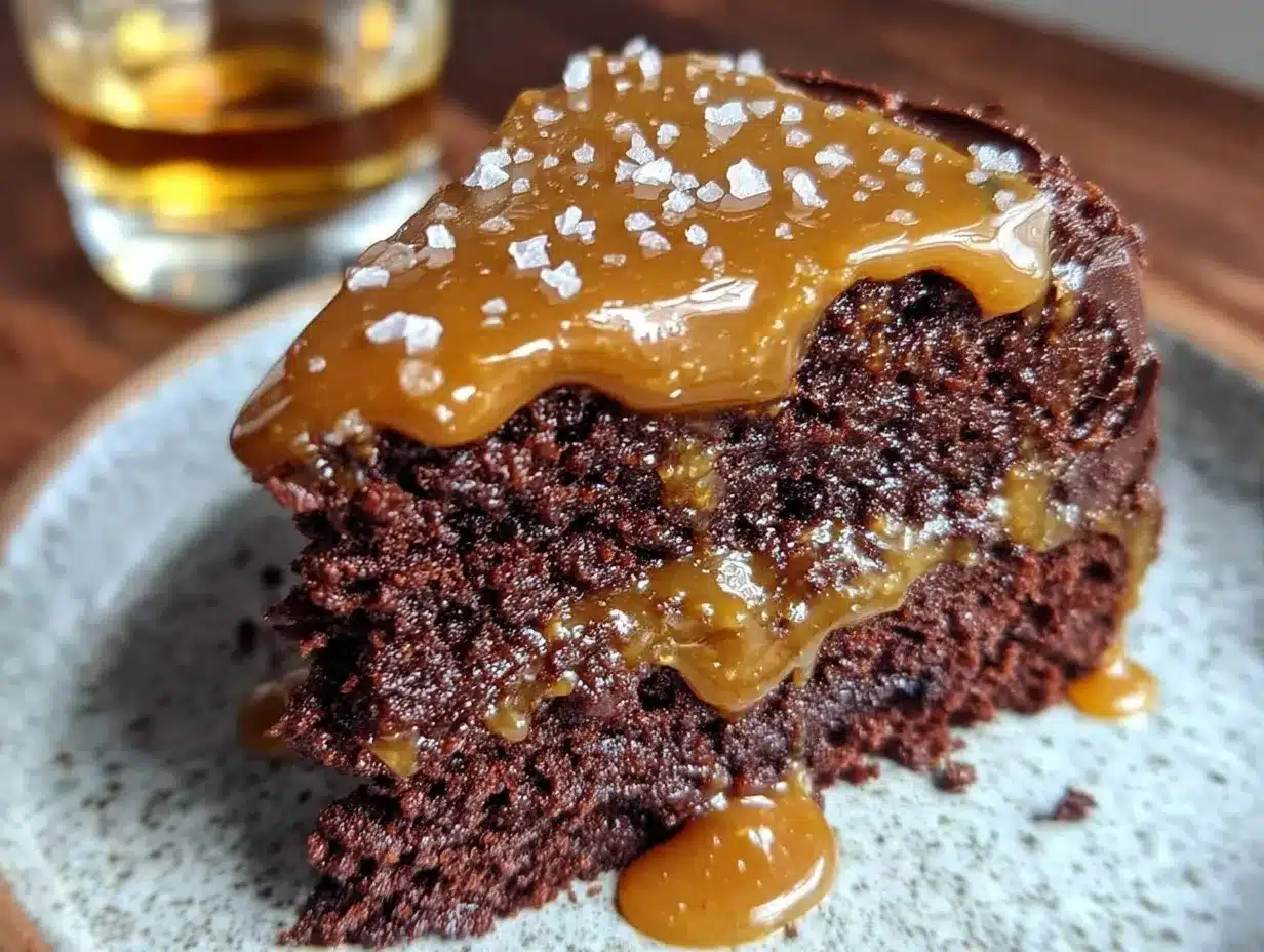 chocolate whiskey cake preparation steps