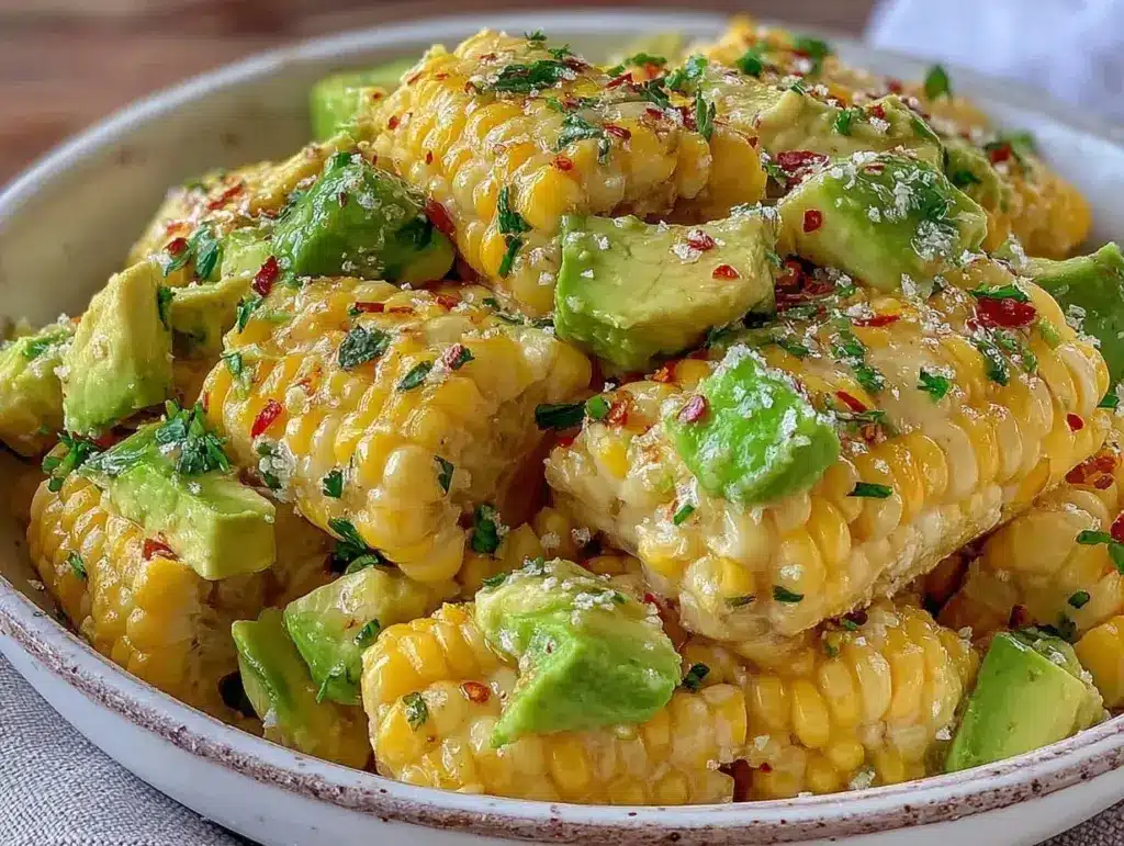 corn and avocado salad - featured image