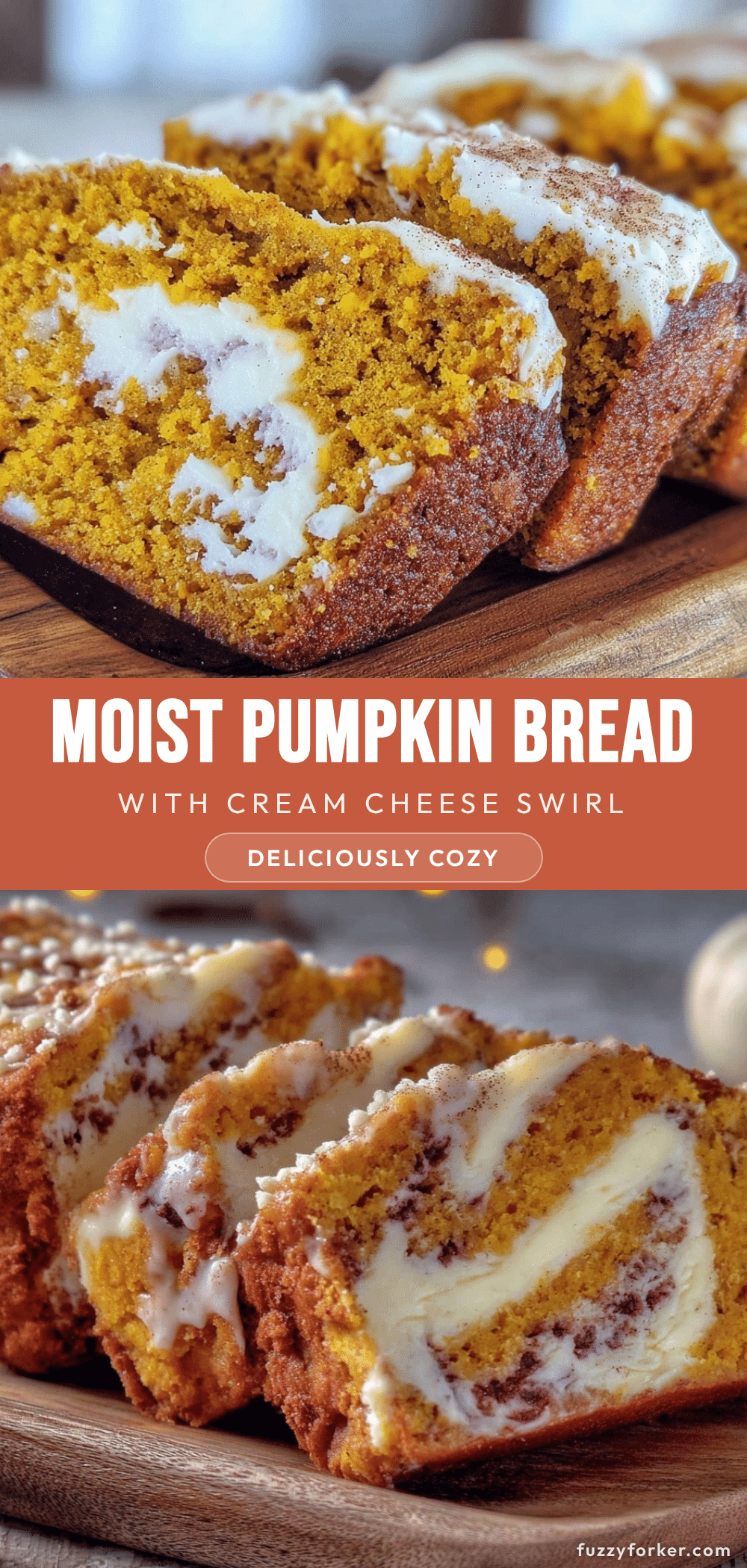 cozy pumpkin bread with cream cheese swirl recipe