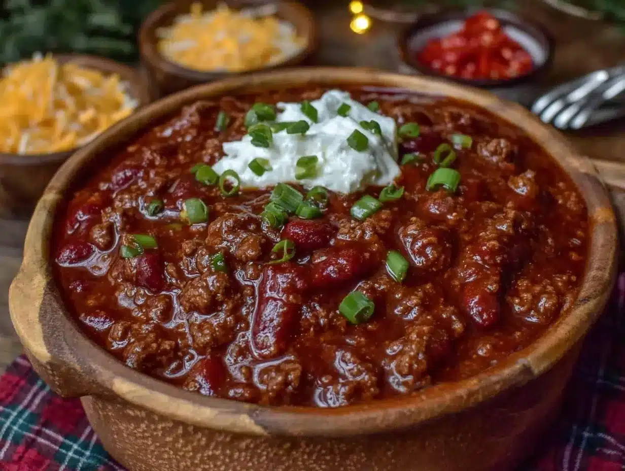 cozy tailgate crockpot chili preparation steps