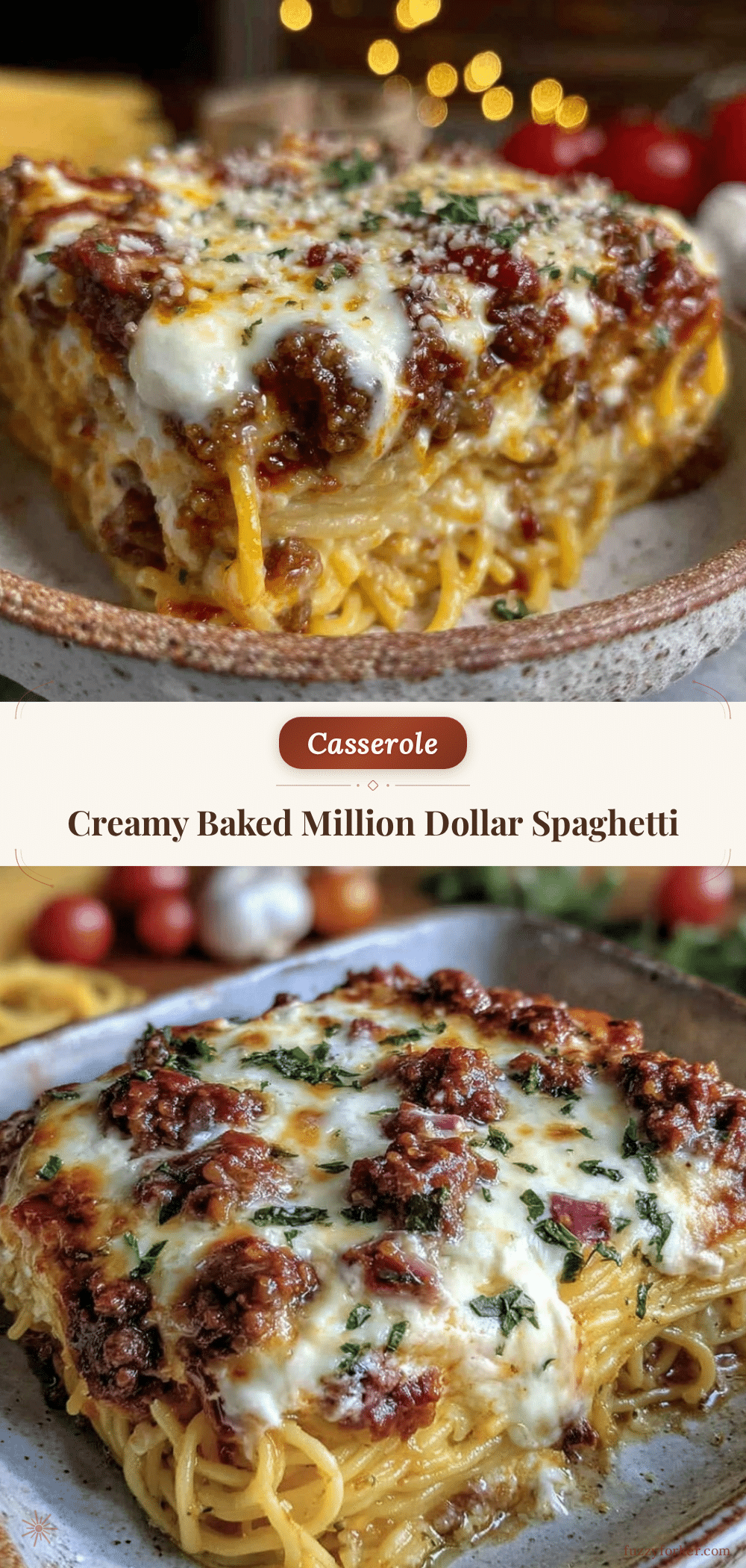 creamy baked million dollar spaghetti casserole recipe