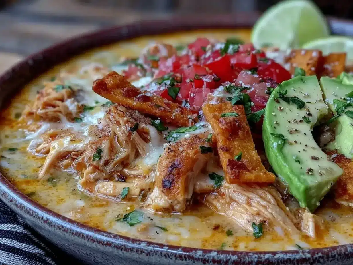 creamy crockpot chicken tortilla soup preparation steps