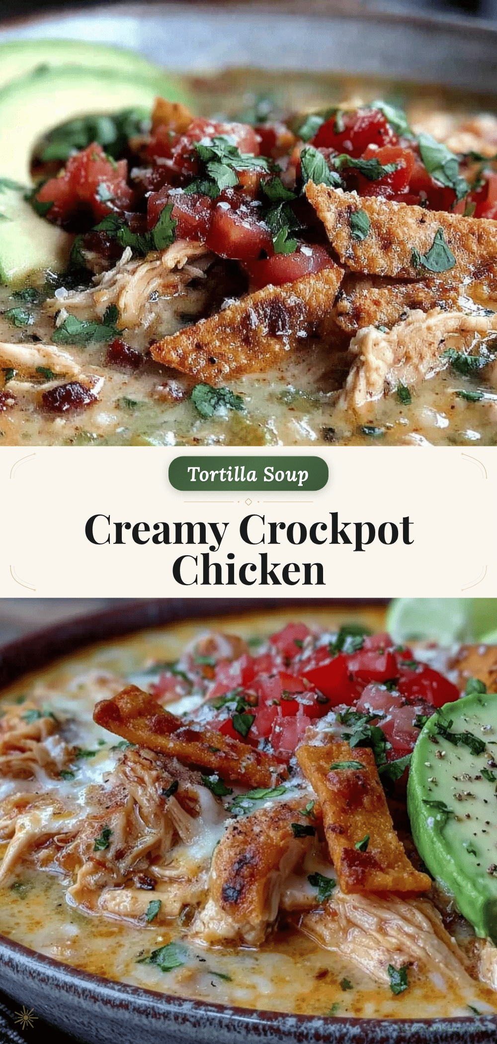 creamy crockpot chicken tortilla soup recipe