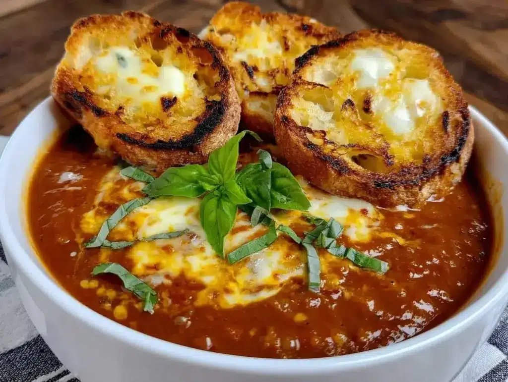 creamy fire roasted tomato basil bisque - featured image