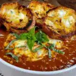 creamy fire roasted tomato basil bisque - featured image