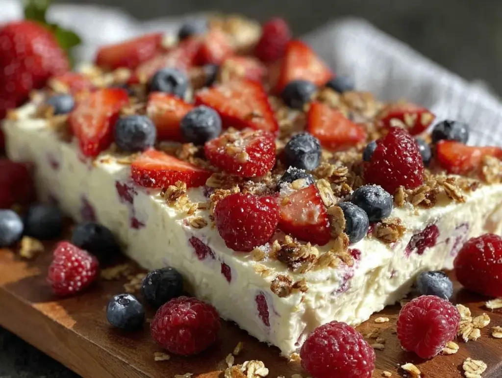 creamy frozen yogurt bark - featured image
