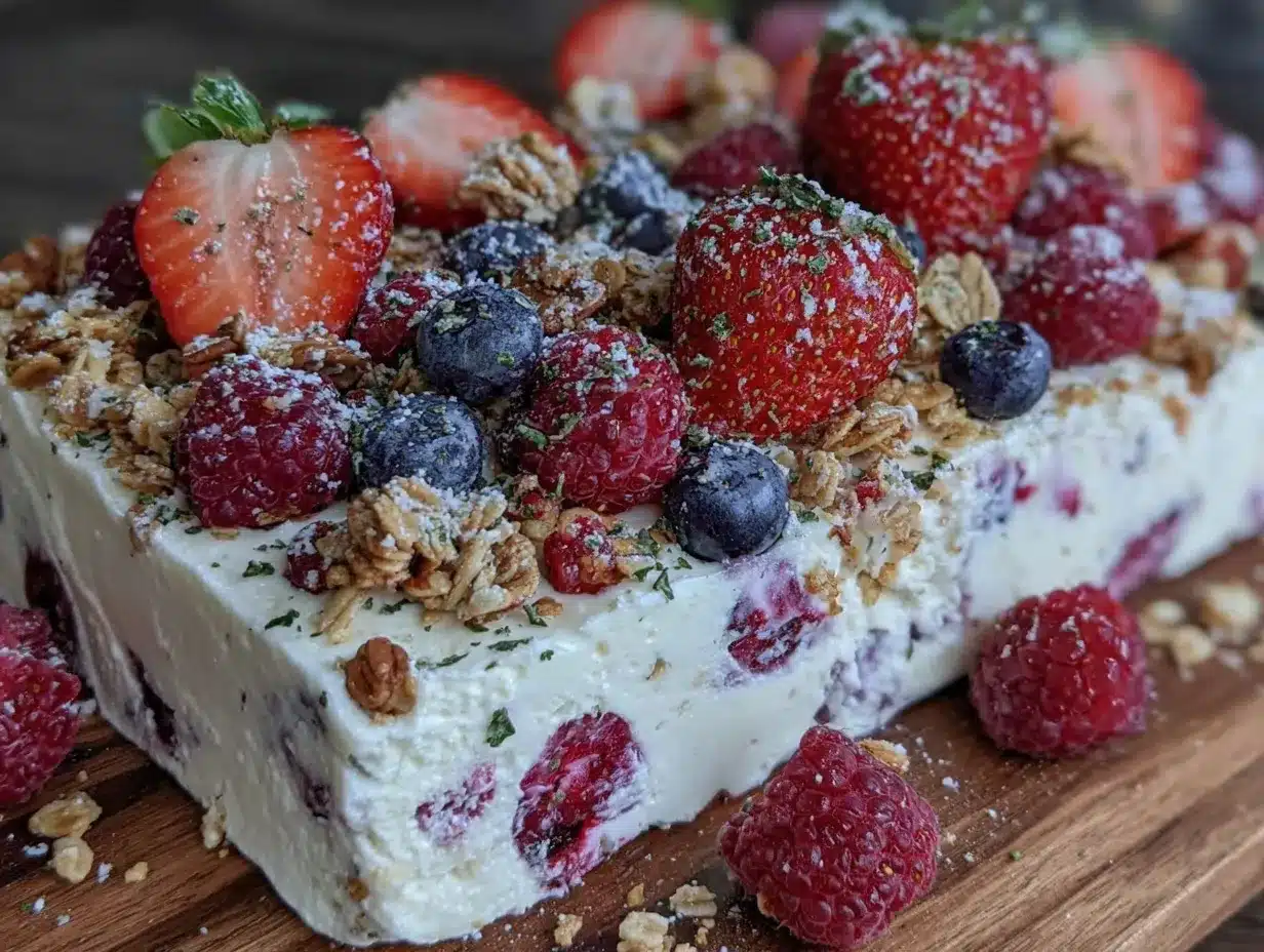 creamy frozen yogurt bark preparation steps