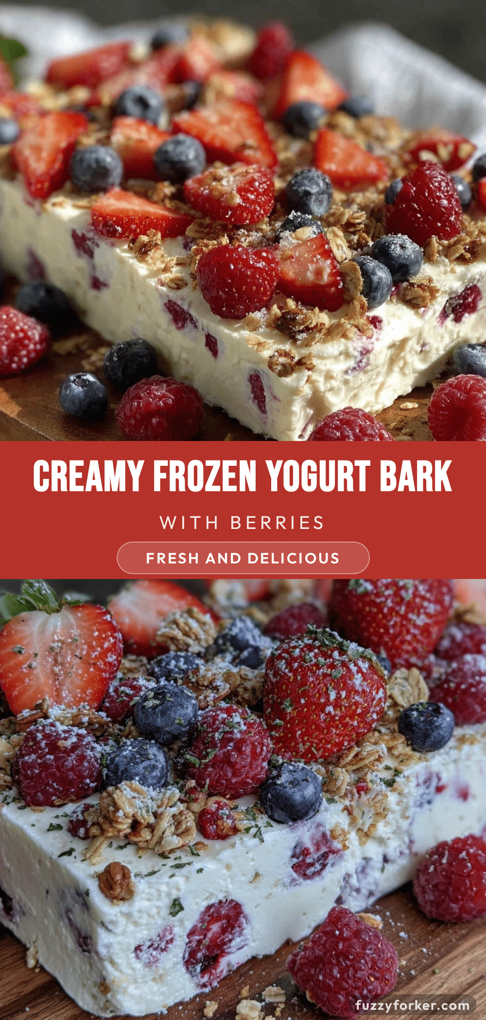 creamy frozen yogurt bark recipe