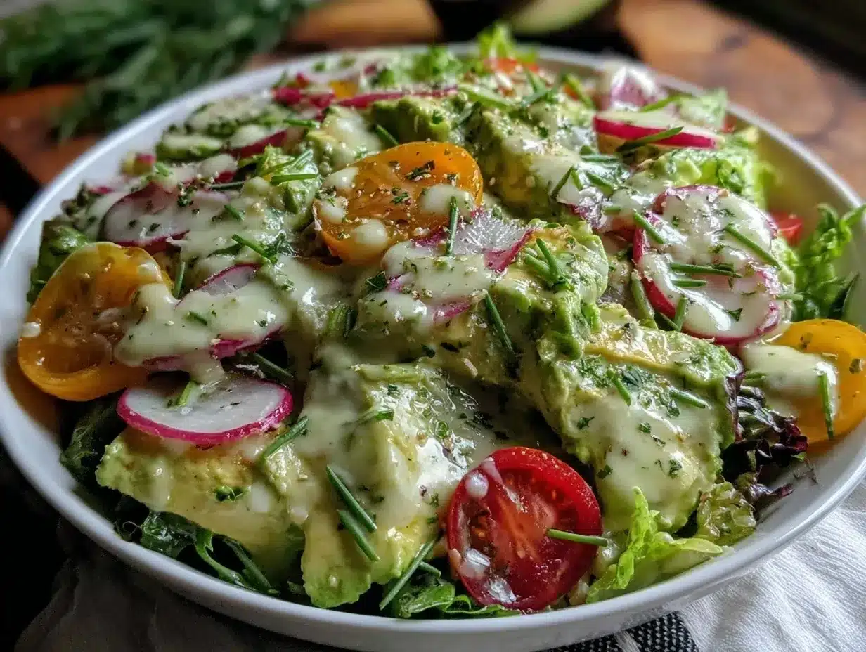 creamy green goddess dressing preparation steps