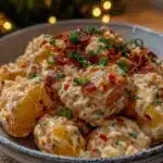 creamy honey dijon potato salad no mayo - featured image