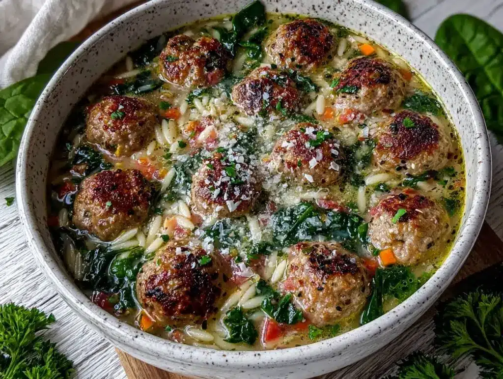 creamy italian wedding soup - featured image