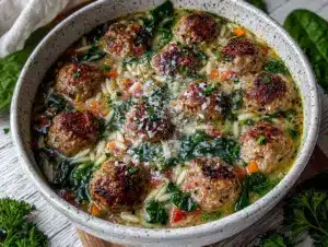 creamy italian wedding soup - featured image