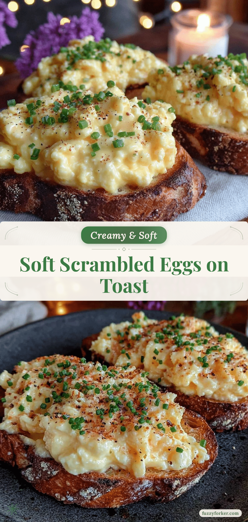 creamy soft scrambled eggs on toast recipe