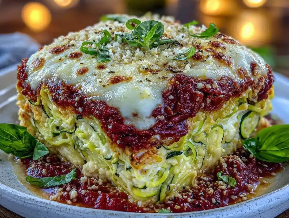 creamy zucchini noodle lasagna preparation steps