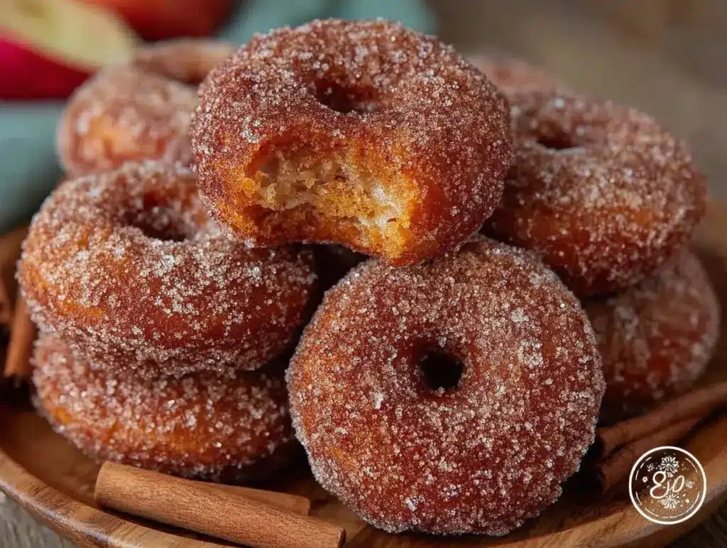 crispy baked apple cider donuts - featured image