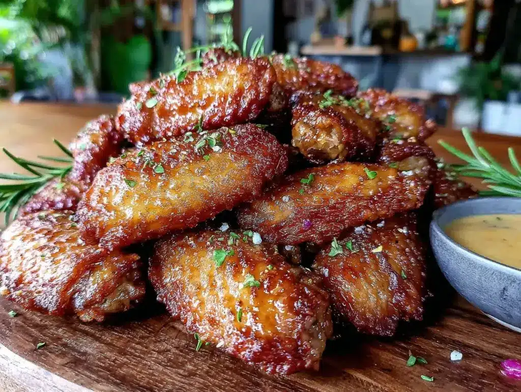 crispy baked chicken wings - featured image