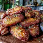 crispy baked chicken wings - featured image