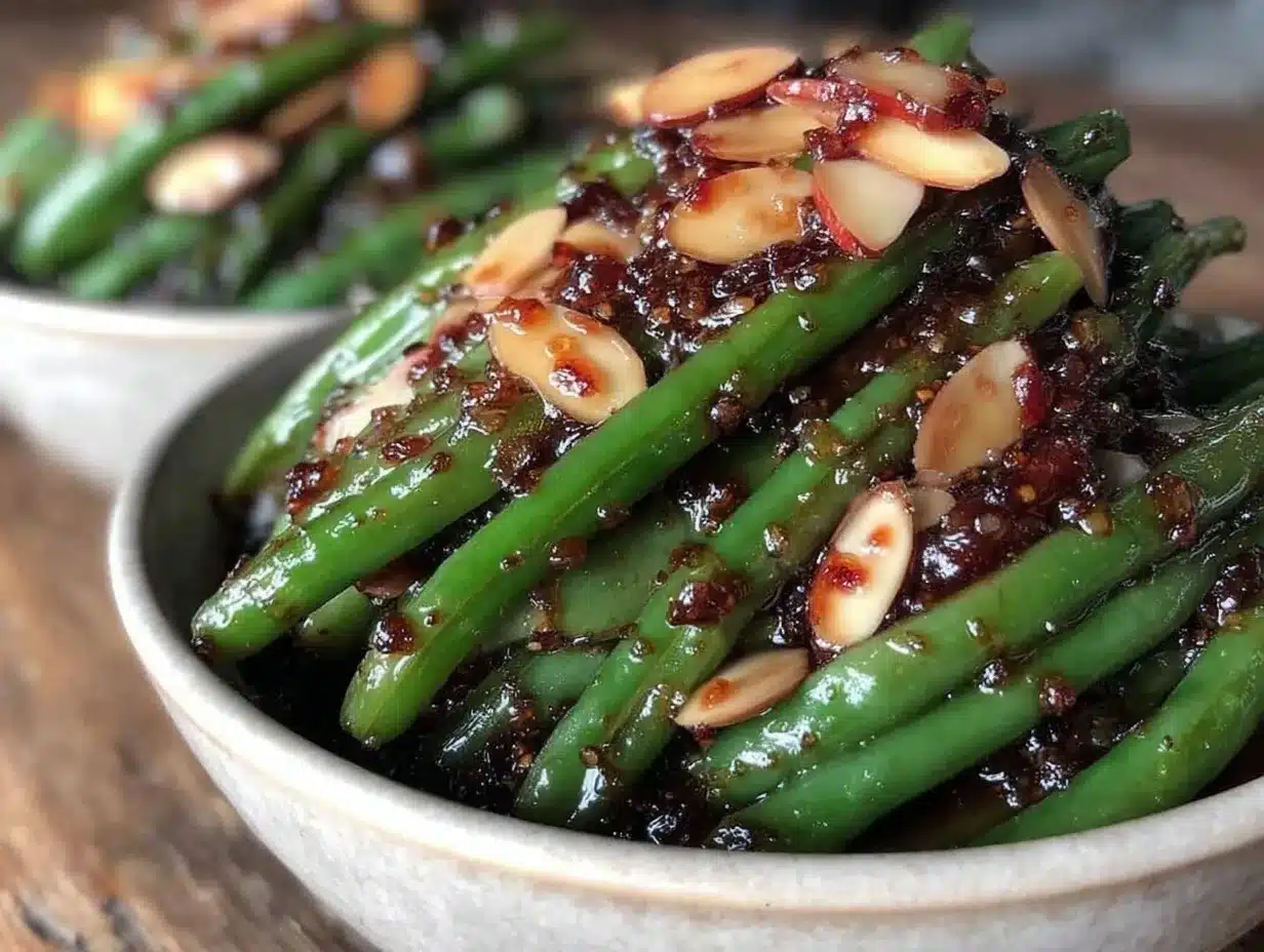 crispy brown butter garlic green beans preparation steps
