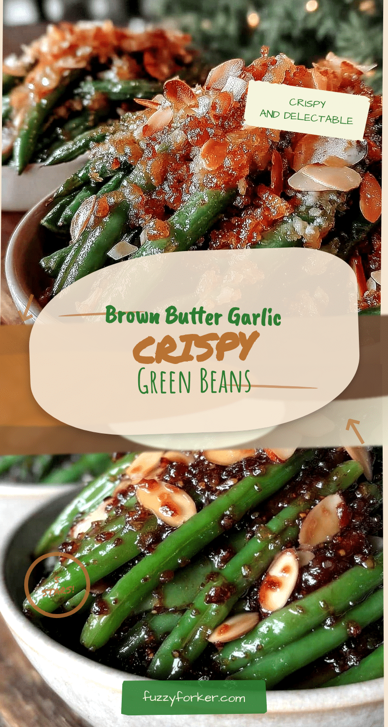 crispy brown butter garlic green beans recipe