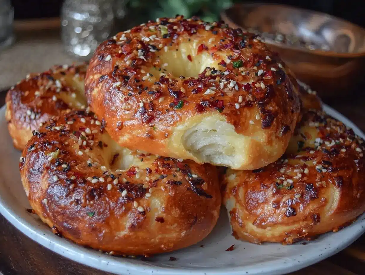 crispy homemade everything bagels preparation steps