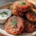 crispy parmesan zucchini fritters - featured image