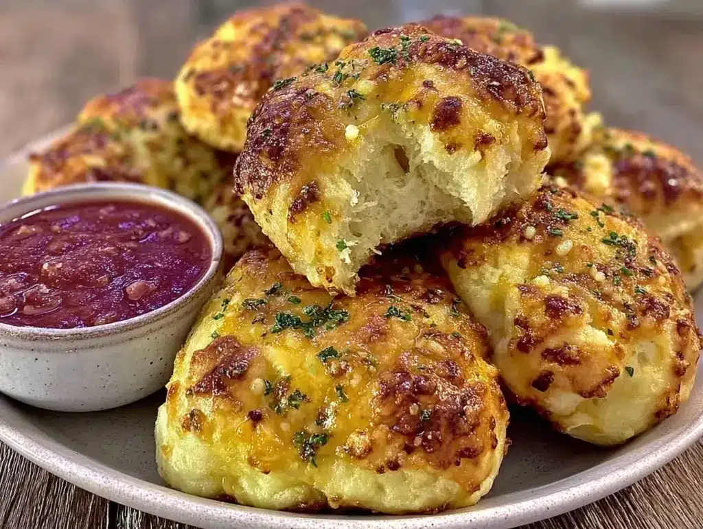 crispy pizza dough garlic knots - featured image