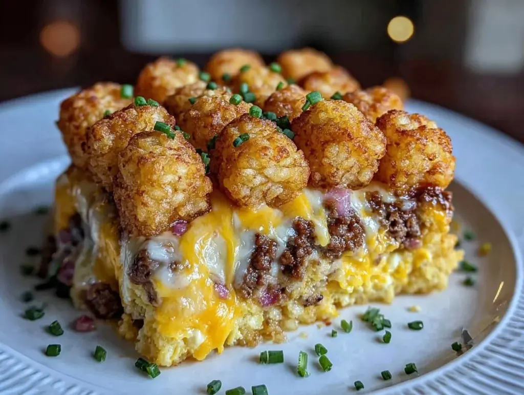 crispy tater tot breakfast casserole - featured image