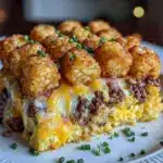 crispy tater tot breakfast casserole - featured image