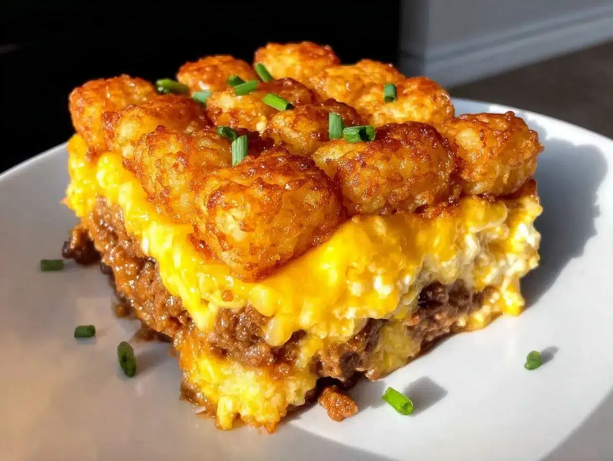 crispy tater tot breakfast casserole preparation steps